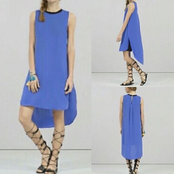 Rachel Rachel Roy Blue Petra High-Low Sleeveless Dress - Picture 16 of 16